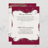 ピーコックフェザーN渦巻き旋回 – 結婚式招待状 招待状 (正面/裏面)