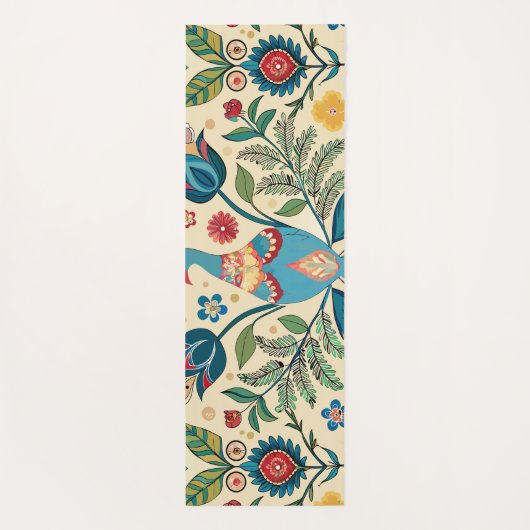 ピーコックフェストフローラカスタムパターン ヨガマット (裏面)