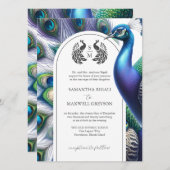 ピーコックフォーマル結婚式招待状 招待状 (正面/裏面)