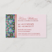 ピーコックフラクタルウェディングプランナー名刺 名刺 (裏面)