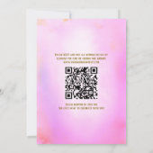ピーコックフローラインディアン結婚ヒンドゥーのQRコード 招待状 (裏面)