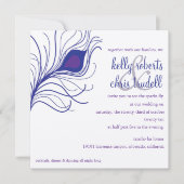 ピーコックフ結婚ェザーズ 招待状 (正面)