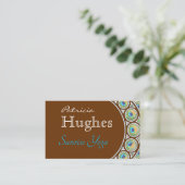 ピーコックフ縁どェザー 名刺 (スタンド正面)