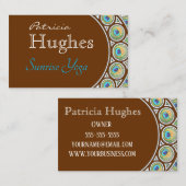 ピーコックフ縁どェザー 名刺 (正面/裏面)