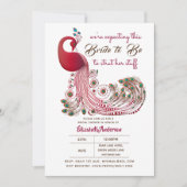 ピーコックブライド2ベストラットゥーズ彼女の物ブライダルシャワー 招待状 (正面)