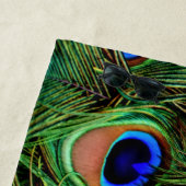 ピーコックブラーズブルーティール（緑がかった色）カラフル写真 ビーチタオル (インサイチュ)