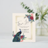 ピーコックブルーとバーガンディの秋冬結婚式 (スタンド正面)