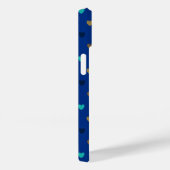 ピーコックブルーの水玉ハート Case-Mate iPhoneケース (裏面 / 右)
