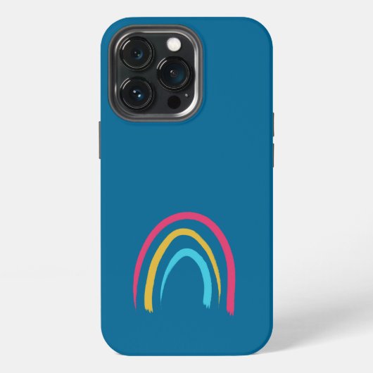 ピーコックブルーの虹 iPhoneケース (裏面)