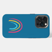 ピーコックブルーの虹 iPhoneケース (裏面横)