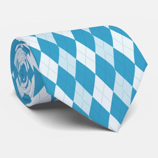 ピーコックブルーアーガイル小ダイヤモンド形 ネクタイ (ロール)