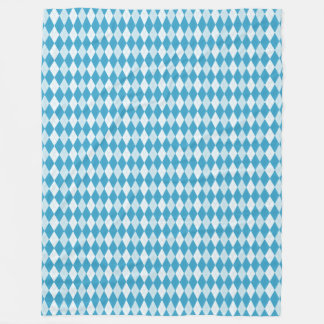 ピーコックブルーアーガイル小ダイヤモンド形 フリースブランケット