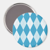 ピーコックブルーアーガイル小ダイヤモンド形 マグネット (正面/裏面)