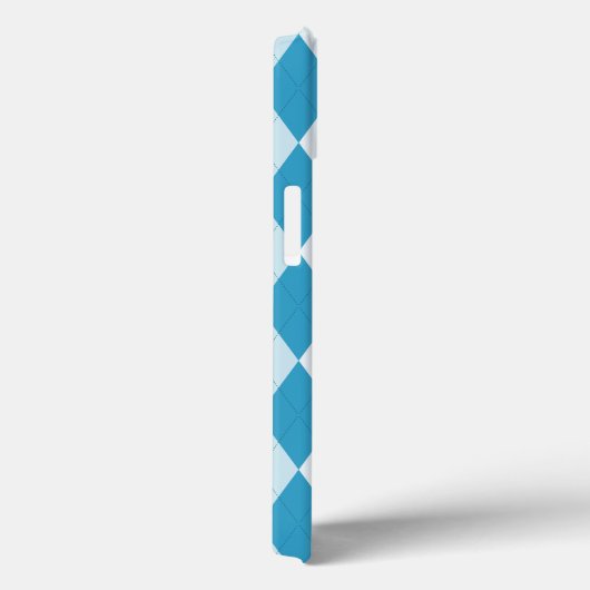 ピーコックブルーアーガイル小ダイヤモンド形 Case-Mate iPhoneケース (裏面 / 右)