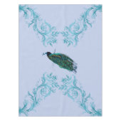 ピーコックブルーウォーターカラー テーブルクロス (正面)