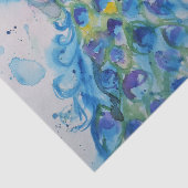 ピーコックブルーウォーター絵画カラーのアートティッシュ 薄葉紙 (詳細)
