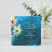 ピーコックブルーエレガンス結婚ズリハーサルディナー 招待状 (スタンド正面)