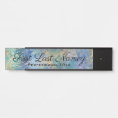 ピーコックブルーオフィスのドアのエレガント標識名プレート サインプレート (正面)