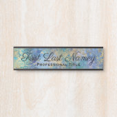 ピーコックブルーオフィスのドアのエレガント標識名プレート サインプレート (正面)