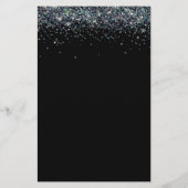 ピーコックブルーグリッターバジェットブライダルシャワーブラック (裏面)