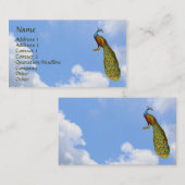 ピーコックブルースカイ自然アート名刺 名刺 (正面/裏面)