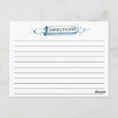 ピーコックブルースケッチキッチンツールレシピカード ポストカード (裏面)