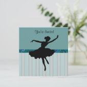 ピーコックブルーダンスパーティの招待状 招待状 (スタンド正面)