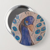 ピーコックブルーバッジ 缶バッジ (正面&裏面)