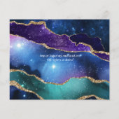 ピーコックブルーピンク瑪瑙の結婚式の招待BUDGET (裏面)