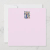 ピーコックブルーフラットグリーティングカード (裏面)