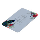 ピーコックブルーブルガンディーウィンター秋の結婚式予算 マグネット (左側)