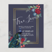 ピーコックブルーブルガンディーウィンター秋の結婚式 (正面)