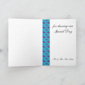 ピーコックブルーペイズリー サンキューカード (内部)