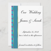 ピーコックブルーペイズリー セーブザデート (裏面)