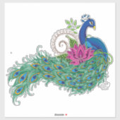 ピーコックブルーロータスフラワーヘンナ シール (シート)