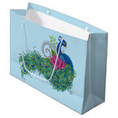 ピーコックブルーロータスフラワーヘンナ ラージペーパーバッグ (正面アングル)