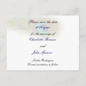 ピーコックブルー日付を保存 案内ポストカード (裏面)