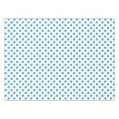 ピーコックブルー水玉模様サークル テーブルクロス (正面(横))