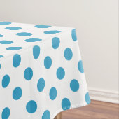 ピーコックブルー水玉模様サークル テーブルクロス (インサイチュ)
