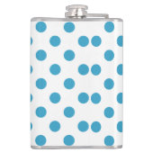 ピーコックブルー水玉模様サークル フラスク (裏面)