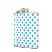 ピーコックブルー水玉模様サークル フラスク (左)