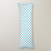 ピーコックブルー水玉模様サークル ボディピロー (裏面 (縦))