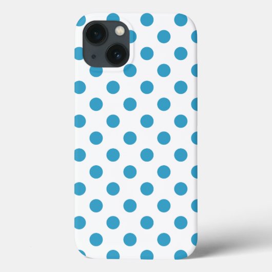 ピーコックブルー水玉模様サークル Case-Mate iPhoneケース (裏面)