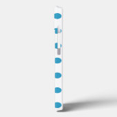 ピーコックブルー水玉模様サークル Case-Mate iPhoneケース (裏面 / 左)