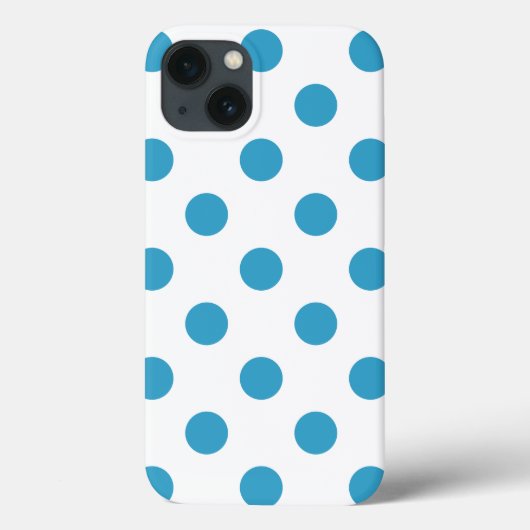 ピーコックブルー水玉模様サークル Case-Mate iPhoneケース (裏面)