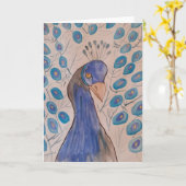 ピーコックブルー カード (黄色い花)