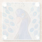 ピーコックブルー ガラスコースター (裏面)