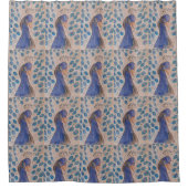 ピーコックブルー シャワーカーテン (正面)