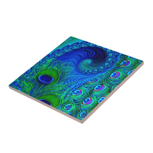 ピーコックブルー タイル (側面)