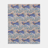 ピーコックブルー フリースブランケット (正面)